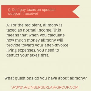 alimony & taxes