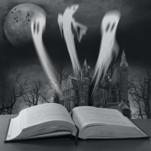 book with Halloween stories