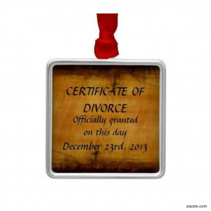 divorce christmas ornament