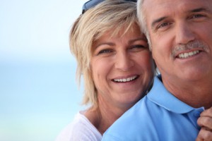 couple of old people smiling