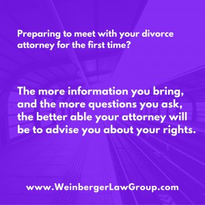 meeting with a divorce attorney