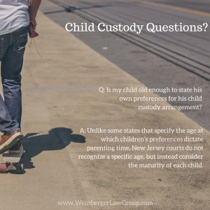 older child's custody preferences 