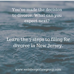 filing for divorce in New Jersey