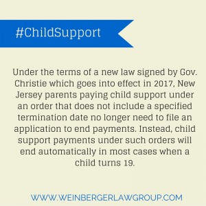 New NJ child support law