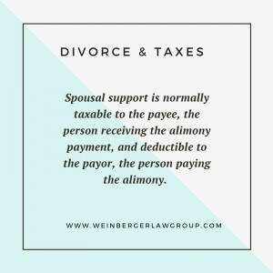 alimony and taxes