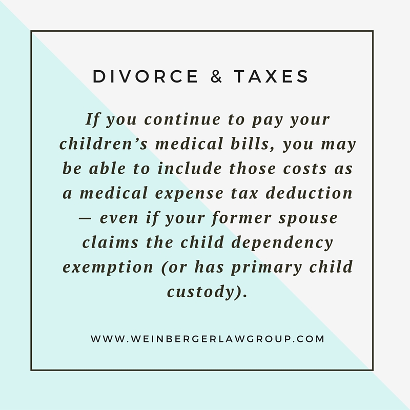 tax deductions after divorce