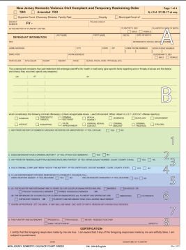 Domestic Violence TRO Form - Weinberger Divorce & Family Law Group