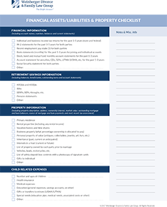 financial information checklist