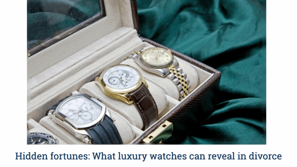 Rolex Divorce Luxury watches in display case –
